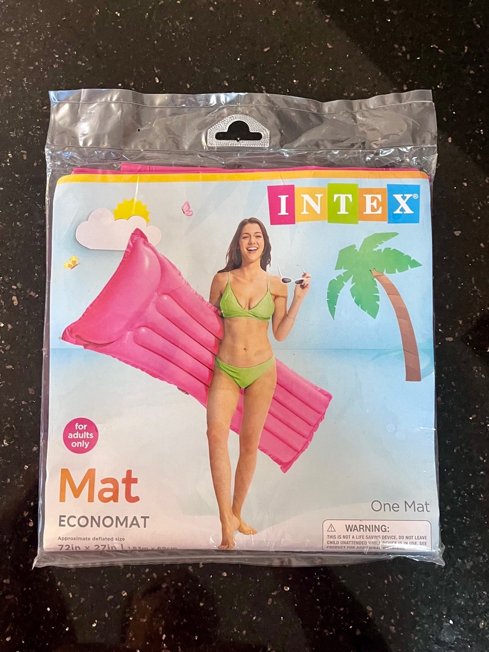 Intex Inflatable Pink Pool Mat - Picture 2 of 7